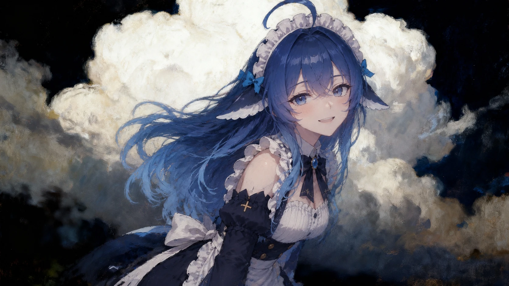 Blue-haired Anime Character